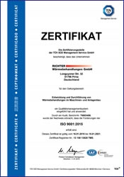 ISO 9001 Zertifikat